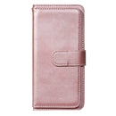 For Samsung Galaxy A31 / A315 Multifunctional Magnetic Copper Buckle Horizontal Flip Solid Color Leather Case with 10 Card Slots & Wallet & Holder & Photo Frame(Rose Gold)
