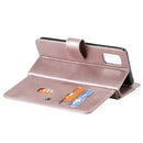 For Samsung Galaxy A31 / A315 Multifunctional Magnetic Copper Buckle Horizontal Flip Solid Color Leather Case with 10 Card Slots & Wallet & Holder & Photo Frame(Rose Gold)