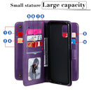 For Samsung Galaxy A31 / A315 Multifunctional Magnetic Copper Buckle Horizontal Flip Solid Color Leather Case with 10 Card Slots & Wallet & Holder & Photo Frame(Rose Gold)