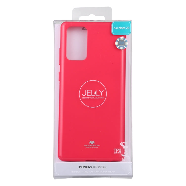 For Samsung Galaxy Note20 GOOSPERY JELLY Full Coverage Soft Case(Rose Red)
