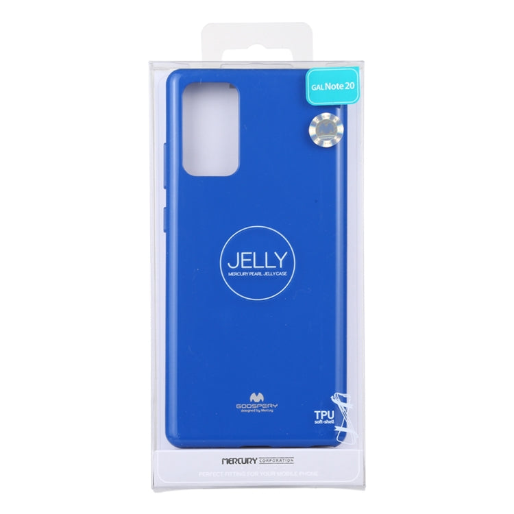 For Samsung Galaxy Note20 GOOSPERY JELLY Full Coverage Soft Case(Blue)