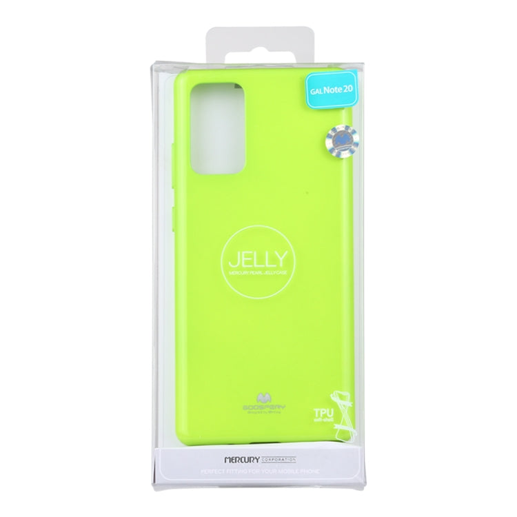 For Samsung Galaxy Note20 GOOSPERY JELLY Full Coverage Soft Case(Green)