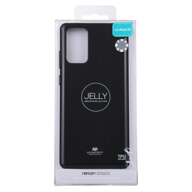 For Samsung Galaxy Note20 GOOSPERY JELLY Full Coverage Soft Case(Black)