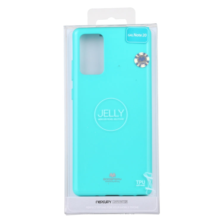 For Samsung Galaxy Note20 GOOSPERY JELLY Full Coverage Soft Case(Mint Green)