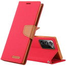 For Samsung Galaxy Note20 Ultra GOOSPERY CANVAS DIARY Canvas Texture Horizontal Flip PU Leather Case, with Holder & Card Slots & Wallet(Red)