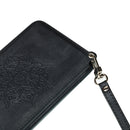For Xiaomi Redmi Note 8 Pro Mandala Embossed PU + TPU Case with Holder & Card Slots & Photo Frame & Strap(Black)