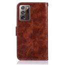 For Samsung Galaxy Note 20 Ultra Copper Buckle Retro Crazy Horse Texture Horizontal Flip Leather Case with Holder & Card Slots & Wallet(Brown)