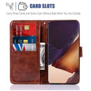 For Samsung Galaxy Note 20 Ultra Copper Buckle Retro Crazy Horse Texture Horizontal Flip Leather Case with Holder & Card Slots & Wallet(Brown)