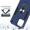 For iPhone 12 / 12 Pro 2 in 1 Armour Series PC + TPU Protective Case with Ring Holder(Dark Blue)