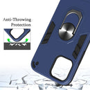 For iPhone 12 / 12 Pro 2 in 1 Armour Series PC + TPU Protective Case with Ring Holder(Royal Blue)