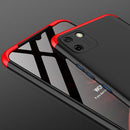 For OPPO Realme C11 GKK Three Stage Splicing Full Coverage PC Protective Case(Black Red)