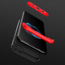 For OPPO Realme C11 GKK Three Stage Splicing Full Coverage PC Protective Case(Black Red)