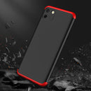 For OPPO Realme C11 GKK Three Stage Splicing Full Coverage PC Protective Case(Black Red)