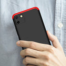 For OPPO Realme C11 GKK Three Stage Splicing Full Coverage PC Protective Case(Black Red)
