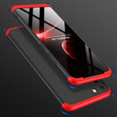 For OPPO Realme C11 GKK Three Stage Splicing Full Coverage PC Protective Case(Black Red)