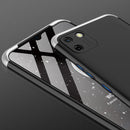 For OPPO Realme C11 GKK Three Stage Splicing Full Coverage PC Protective Case(Black Silver)