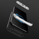 For OPPO Realme C11 GKK Three Stage Splicing Full Coverage PC Protective Case(Black Silver)