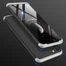 For OPPO Realme C11 GKK Three Stage Splicing Full Coverage PC Protective Case(Black Silver)