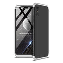 For Xiaomi Redmi 9A GKK Three Stage Splicing Full Coverage PC Protective Case(Black Silver)