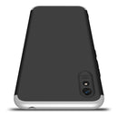 For Xiaomi Redmi 9A GKK Three Stage Splicing Full Coverage PC Protective Case(Black Silver)