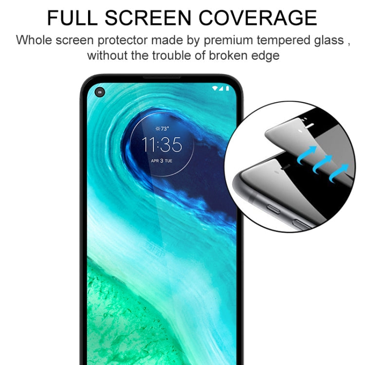 For Motorola Moto G Fast Full Glue Full Screen Tempered Glass Film