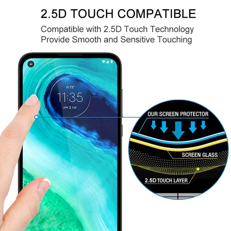 For Motorola Moto G Fast Full Glue Full Screen Tempered Glass Film