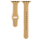 For Apple Watch Series 7 41mm / 6 & SE & 5 & 4 40mm / 3 & 2 & 1 38mm Thin Silicone Double Buckle Watch Band(Walnut)