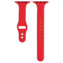 For Apple Watch Series 7 41mm / 6 & SE & 5 & 4 40mm / 3 & 2 & 1 38mm Thin Silicone Double Buckle Watch Band(Rose Red)