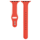 For Apple Watch Series 7 41mm / 6 & SE & 5 & 4 40mm / 3 & 2 & 1 38mm Thin Silicone Double Buckle Watch Band(Coral Red)