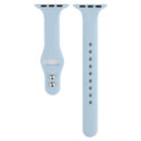 For Apple Watch Series 7 41mm / 6 & SE & 5 & 4 40mm / 3 & 2 & 1 38mm Thin Silicone Double Buckle Watch Band(Sky Blue)