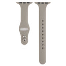 For Apple Watch Series 7 41mm / 6 & SE & 5 & 4 40mm / 3 & 2 & 1 38mm Thin Silicone Double Buckle Watch Band(Rock Grey)