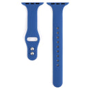 For Apple Watch Series 7 41mm / 6 & SE & 5 & 4 40mm / 3 & 2 & 1 38mm Thin Silicone Double Buckle Watch Band(Royal Blue)