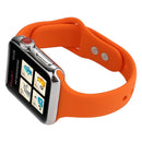 For Apple Watch Series 7 41mm / 6 & SE & 5 & 4 40mm / 3 & 2 & 1 38mm Thin Silicone Double Buckle Watch Band(Orange)