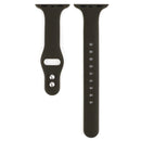 For Apple Watch Series 7 41mm / 6 & SE & 5 & 4 40mm / 3 & 2 & 1 38mm Thin Silicone Double Buckle Watch Band(Olive Green)