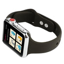 For Apple Watch Series 7 41mm / 6 & SE & 5 & 4 40mm / 3 & 2 & 1 38mm Thin Silicone Double Buckle Watch Band(Olive Green)