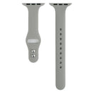 For Apple Watch Series 7 41mm / 6 & SE & 5 & 4 40mm / 3 & 2 & 1 38mm Thin Silicone Double Buckle Watch Band(Brick Blue)