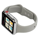 For Apple Watch Series 7 41mm / 6 & SE & 5 & 4 40mm / 3 & 2 & 1 38mm Thin Silicone Double Buckle Watch Band(Brick Blue)
