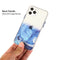 For iPhone 12 / 12 Pro Marble Pattern Glittery Powder Shockproof TPU + Acrylic Protective Case with Detachable Buttons(Green)