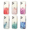 For iPhone 12 / 12 Pro Marble Pattern Glittery Powder Shockproof TPU + Acrylic Protective Case with Detachable Buttons(Green)