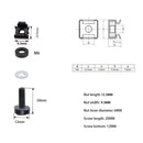 50 PCS Cage Nuts and Screw Cage Nuts M6 + Rack Screws M6x20