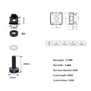 100 PCS Cage Nuts and Screw Cage Nuts M6 + Rack Screws M6x20
