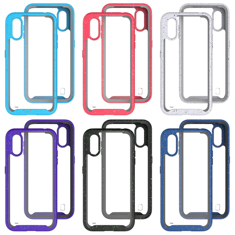 For Samsung Galaxy A01 Shockproof Starry Sky PC + TPU Protective Case(Red)