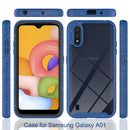 For Samsung Galaxy A01 Shockproof Starry Sky PC + TPU Protective Case(Red)