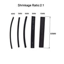 135 PCS Icstation Open Barrel Pure Copper Ring Lug Wire Crimp Terminals Assortment Kit with Heat Shrink Tube