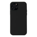 For iPhone 12 / 12 Pro Solid Color Liquid Silicone Shockproof Protective Case(Black)