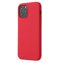 For iPhone 12 / 12 Pro Solid Color Liquid Silicone Shockproof Protective Case(Carmine)
