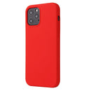 For iPhone 12 / 12 Pro Solid Color Liquid Silicone Shockproof Protective Case(Country Red)