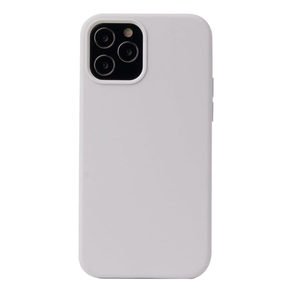 For iPhone 12 Pro Max Solid Color Liquid Silicone Shockproof Protective Case(White)