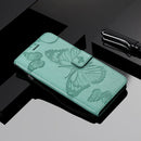 For Motorola Moto E6s (2020) 3D Butterfly Embossed Pattern Horizontal Flip Leather Case with Holder & Card Slot & Wallet & Lanyard(Green)