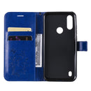For Motorola Moto E6s (2020) 3D Butterfly Embossed Pattern Horizontal Flip Leather Case with Holder & Card Slot & Wallet & Lanyard(Blue)